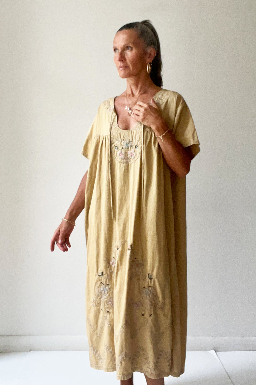 Vintage Maxi Dress with Embroidery