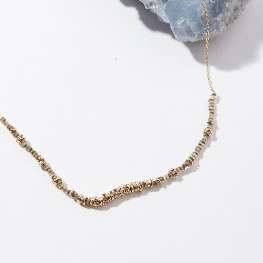 Plene Lune Crystals Short Half Necklace