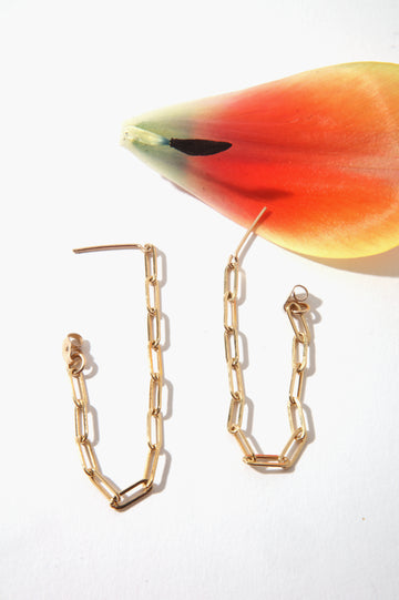 Queen & Tulip Chains Long Earrings