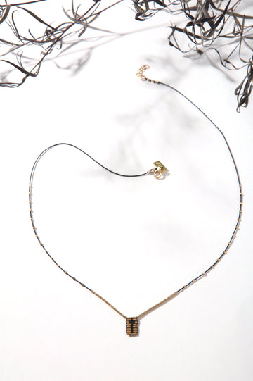 Aurora Beaded Cross Necklace Short