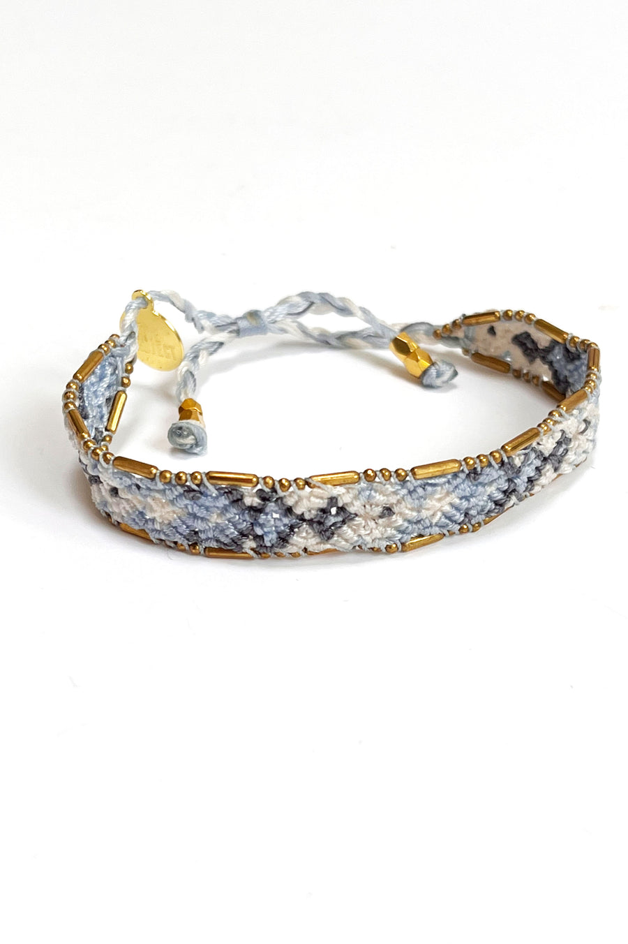 Friendship Bracelet - Blue & White