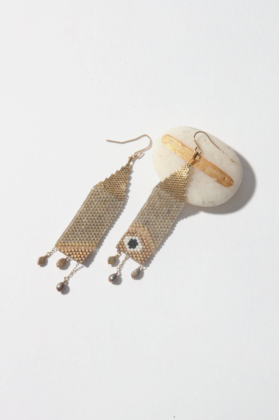 Dove Klimt Eye Earrings