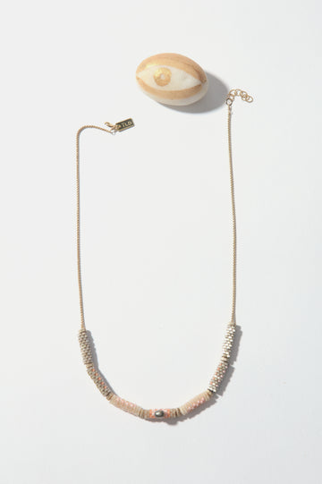 Dove Woven Bead Short Necklace
