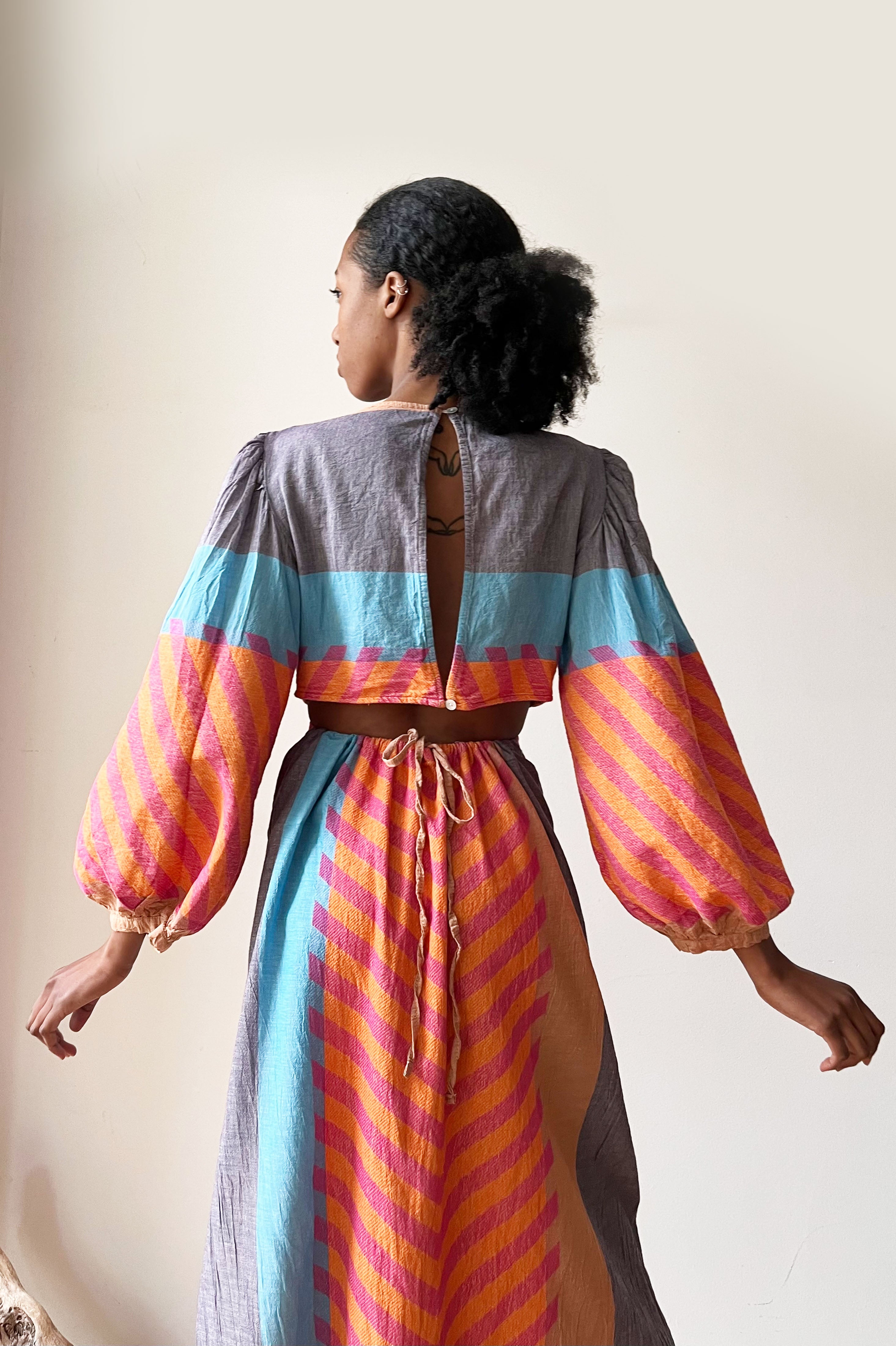 Maxi Dress - Pink Chevron – Iwona Ludyga Design