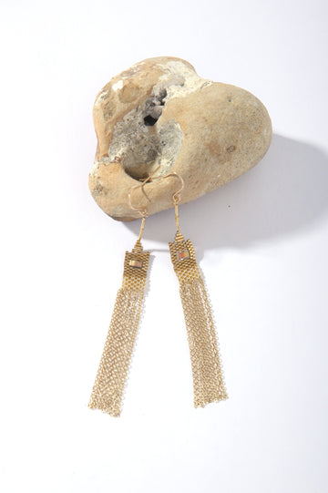 Phoenix Earrings - Fringe with Bead