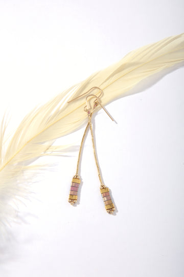 Phoenix Earrings - Pink Tiles