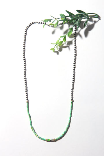 Garden Necklace - Green Bead Long