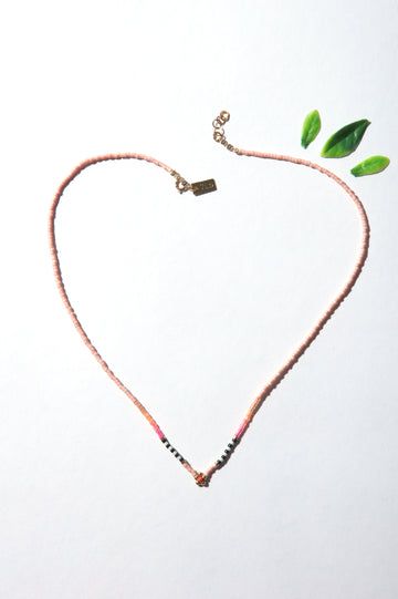 Garden Necklace - Pink Flower Short