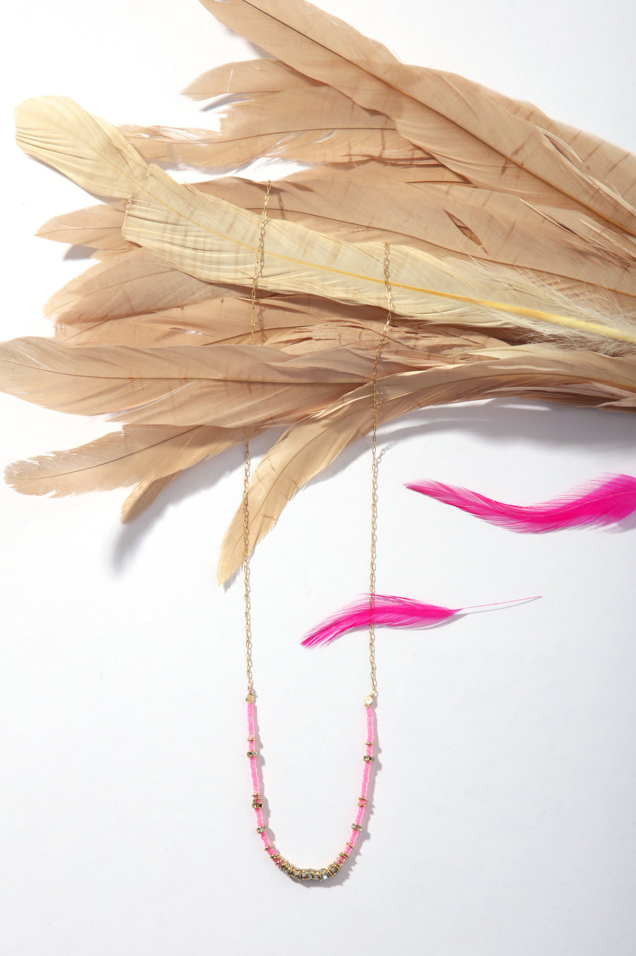 Phoenix Necklace - Half Crystals Short