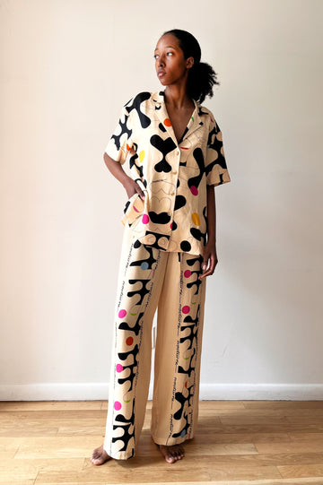 Printed Wide-Leg Pants