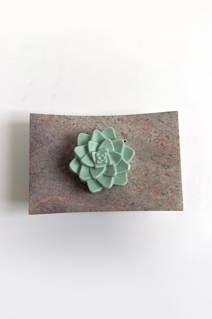 Stone Soap Dish -  Pink Boat