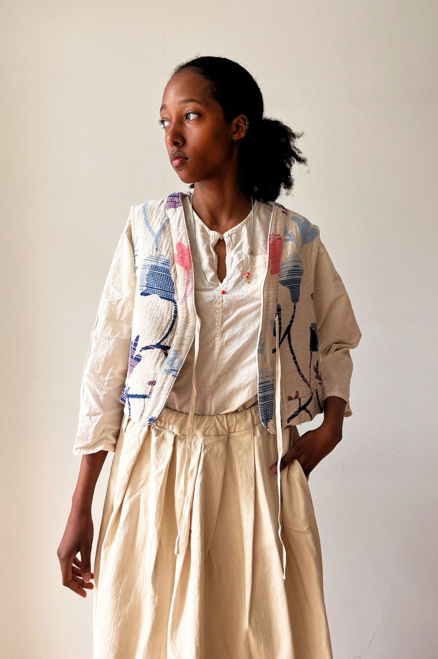 Cotton Vest - Flowers
