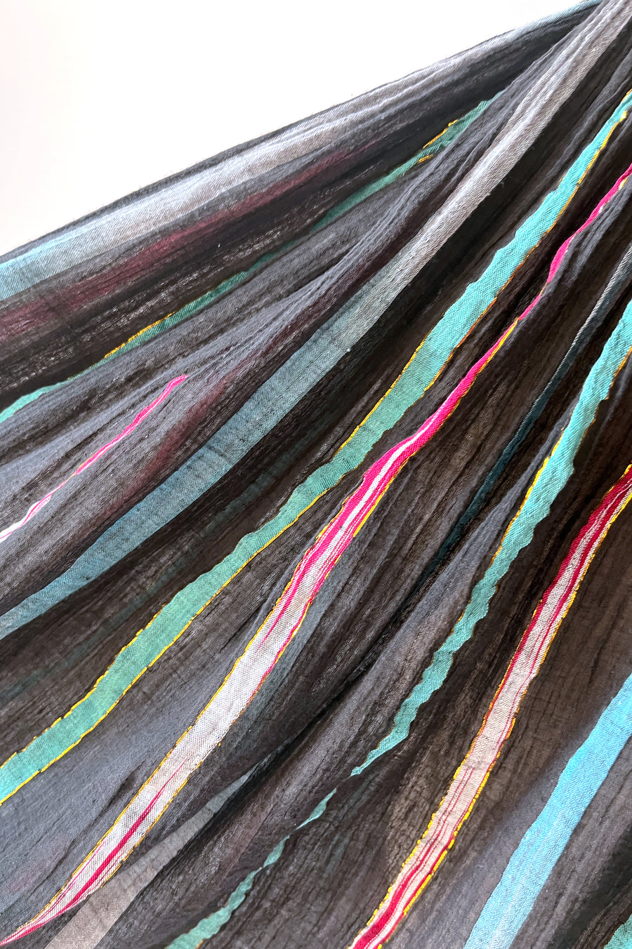 Vintage Black Skirt with Lame Stripes