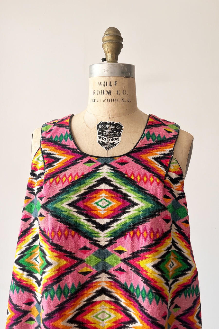 Vintage Patterned Colorful Dress