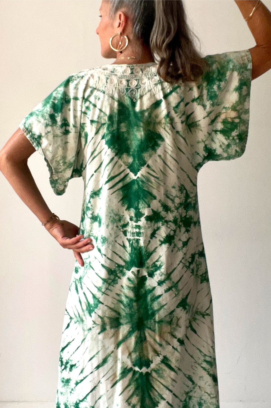 Vintage Green Tie Dye Dress