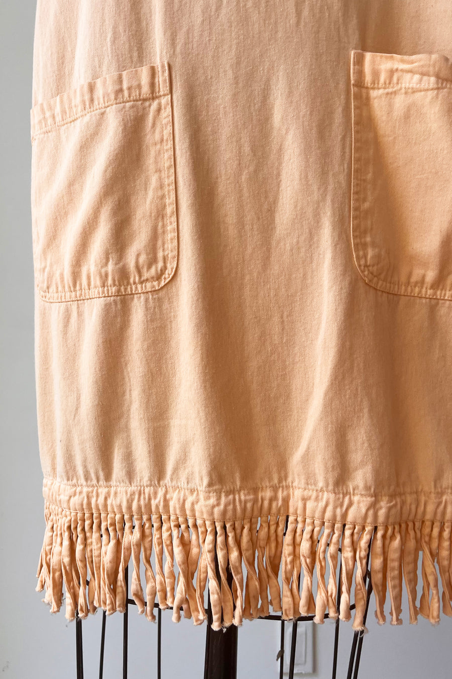 Vintage Peach Fringe Dress