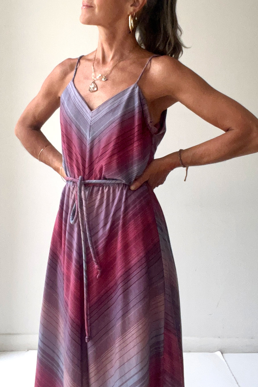 Vintage V Striped Dress