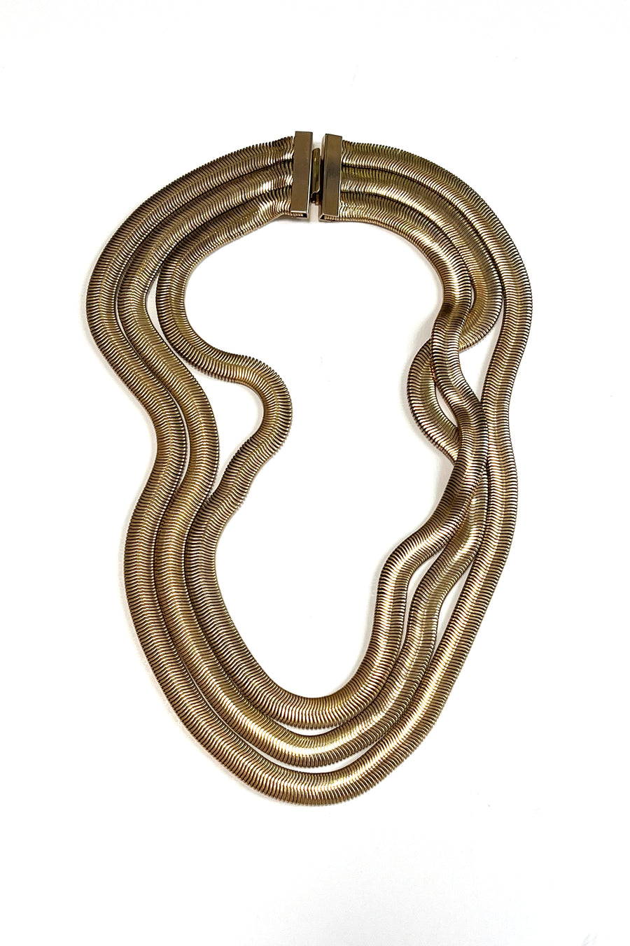 Vintage Triple Snake Chain Necklace