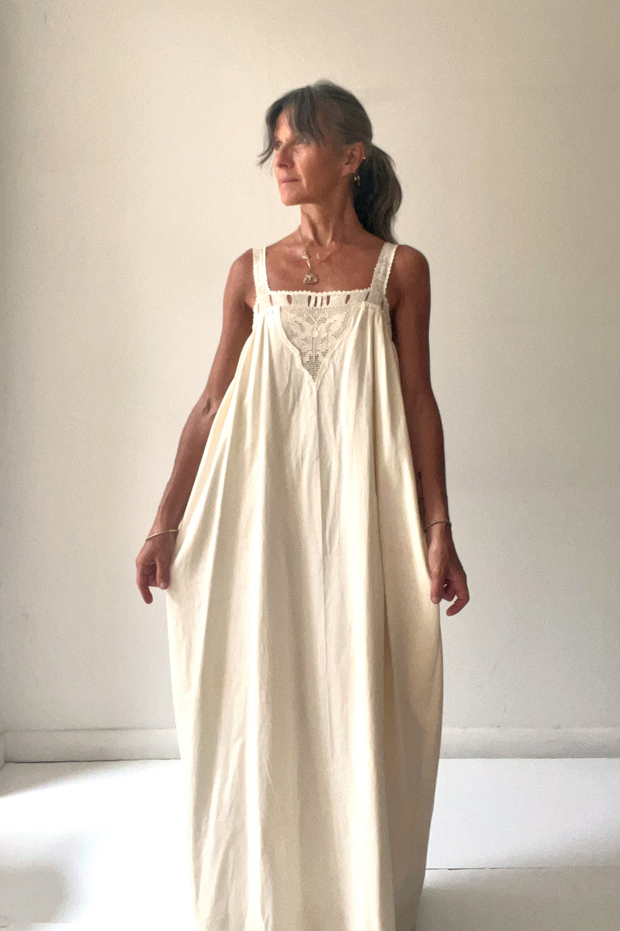 Vintage Maxi Dress with Embroidery