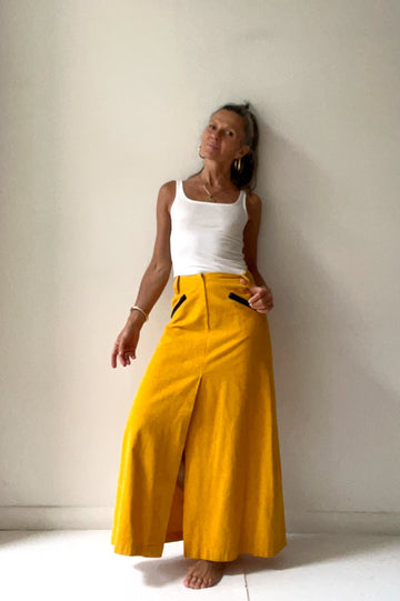 Vintage Corduroy A-Line Maxi Skirt