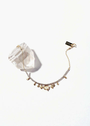Sister Sun Cluster Grey Moonstone Bracelet