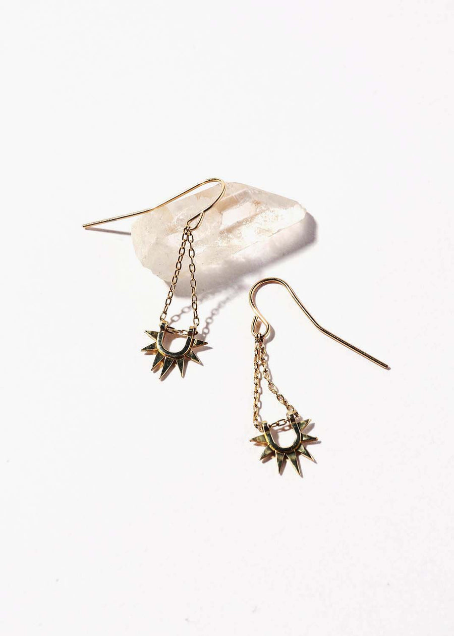 Sister Sun Rays Short Earrings