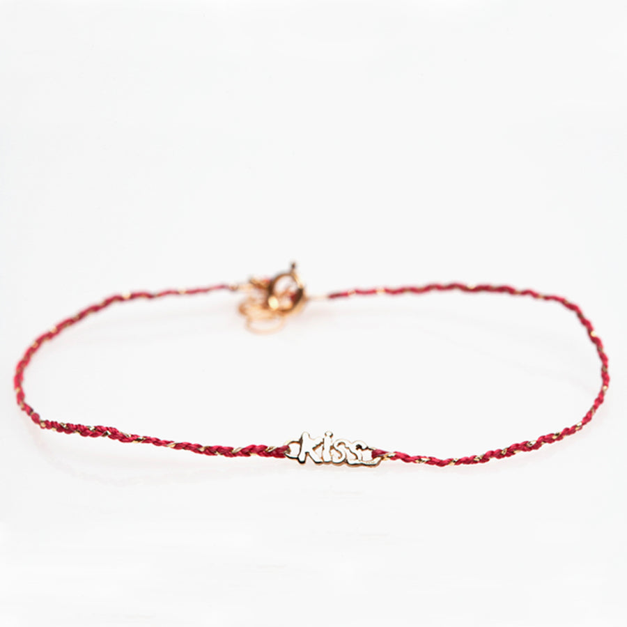 14k Words Bracelet on Silk Thread