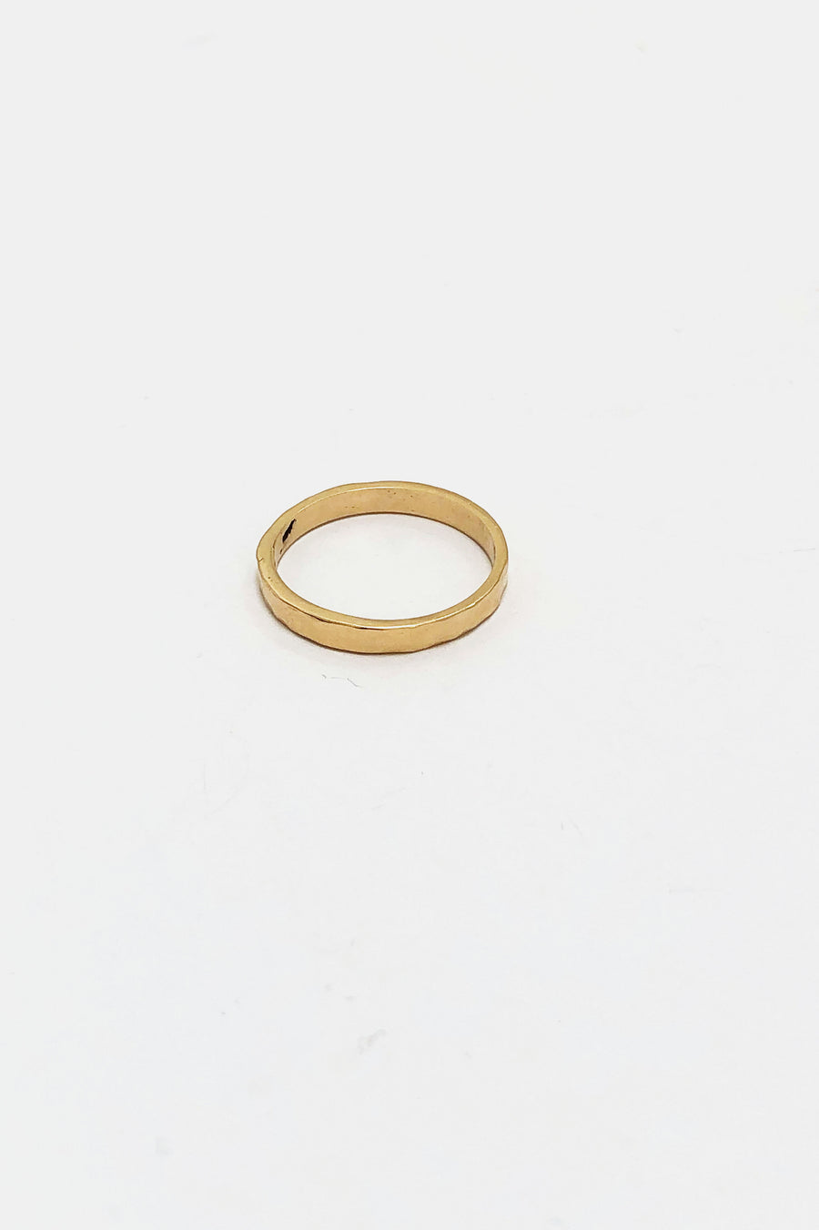 14k Gold Hammered Band