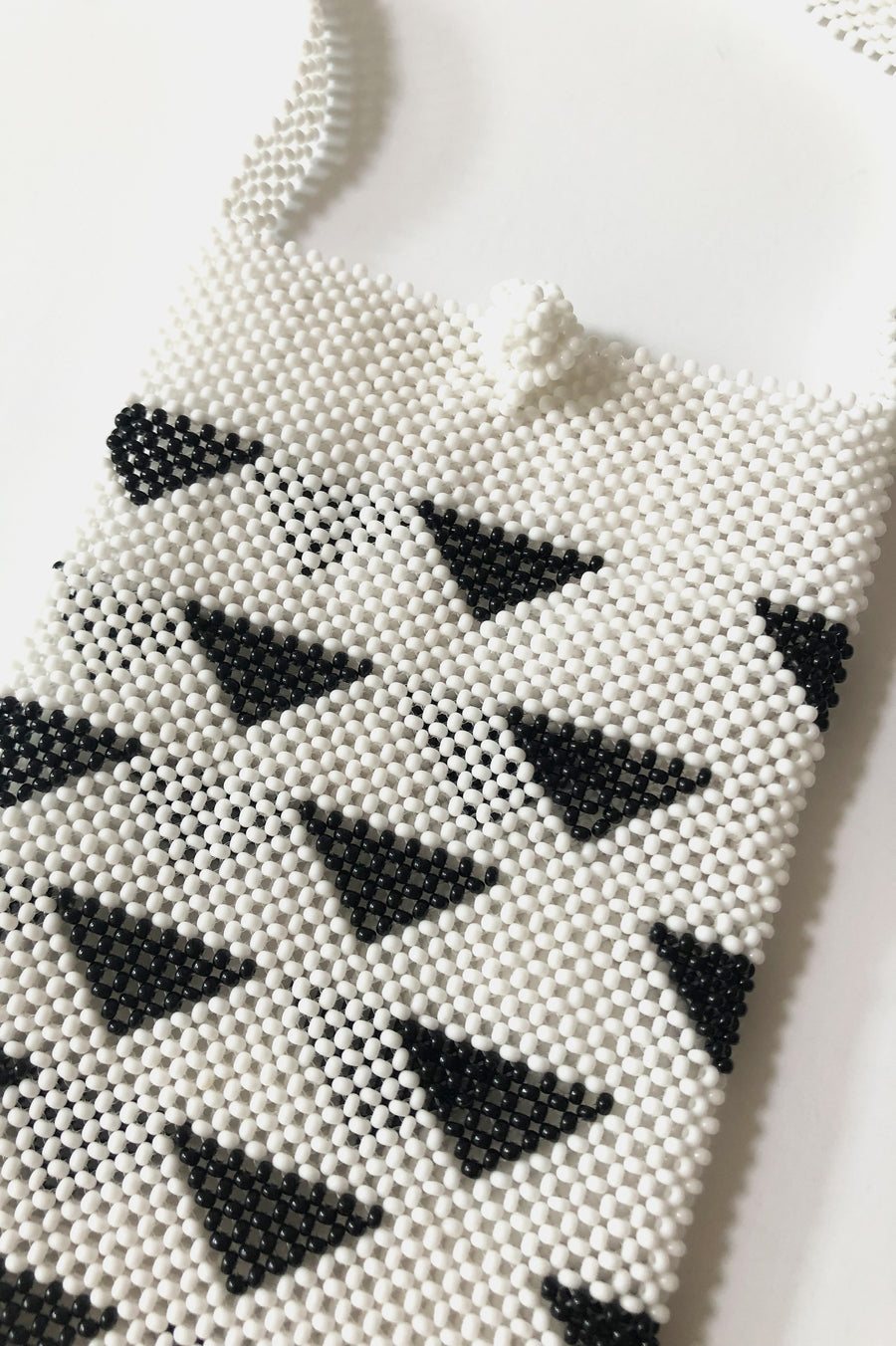 Beaded Fringe Phone Pouch - Triangles