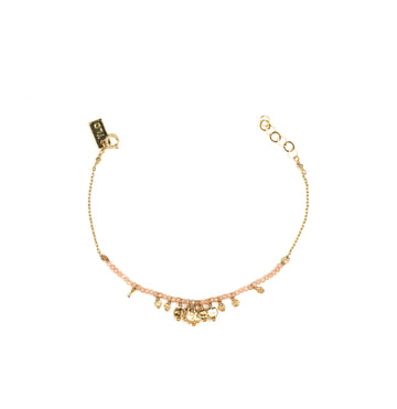 Drift Peach Moonstone Cluster Bracelet