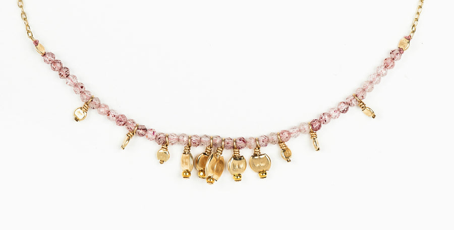 Drift Strawberry Quartz Cluster Bracelet