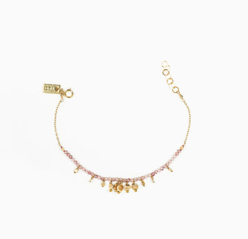 Drift Strawberry Quartz Cluster Bracelet