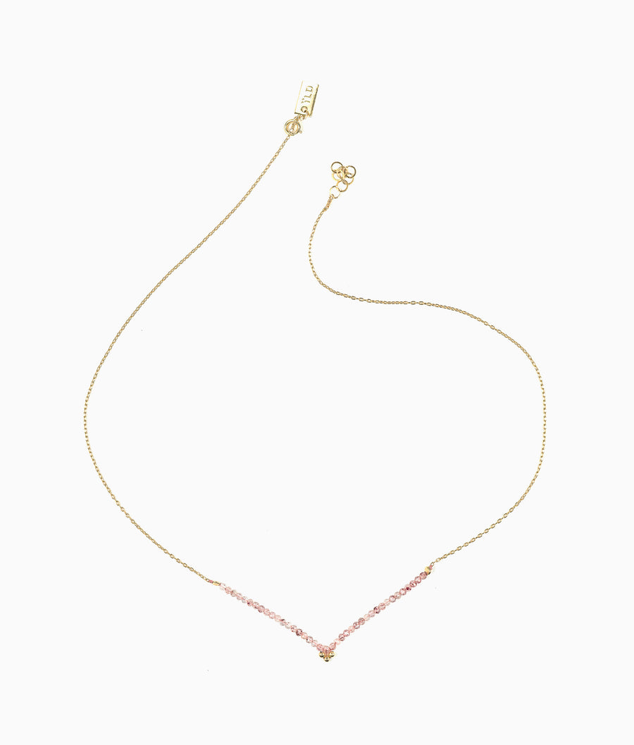 Drift Flower Strawberry Quartz Necklace