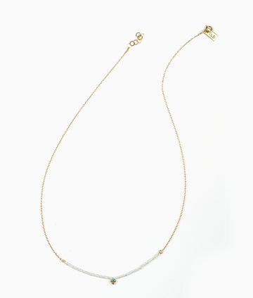 Drift Flower White Topaz Necklace