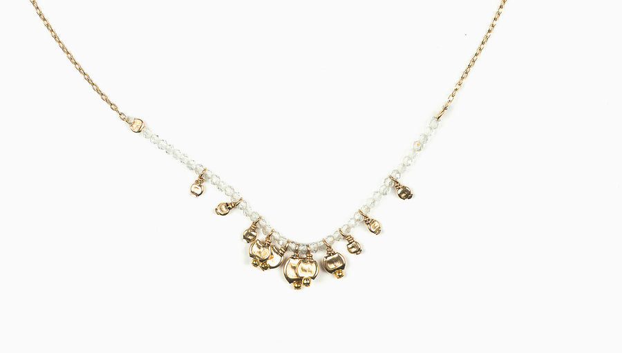 Drift Cluster White Topaz Necklace