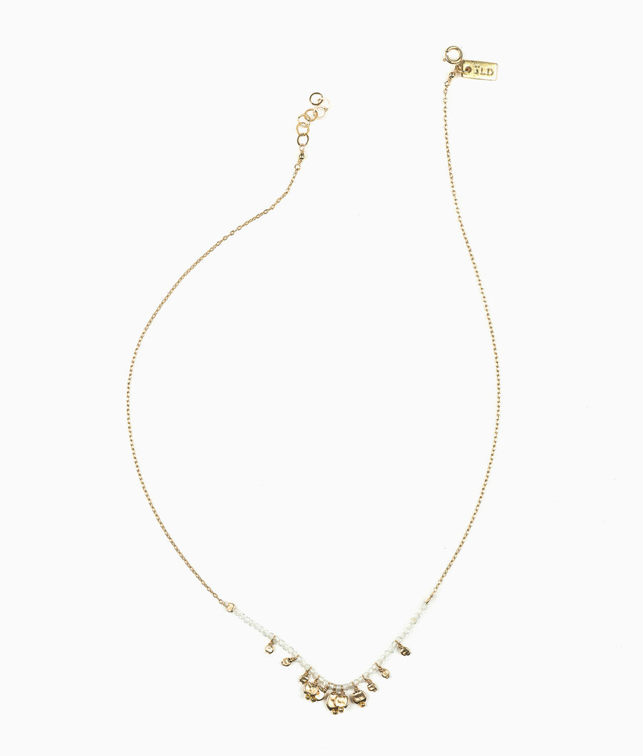 Drift Cluster White Topaz Necklace