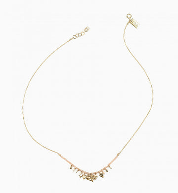 Drift Cluster Peach Moonstone Necklace