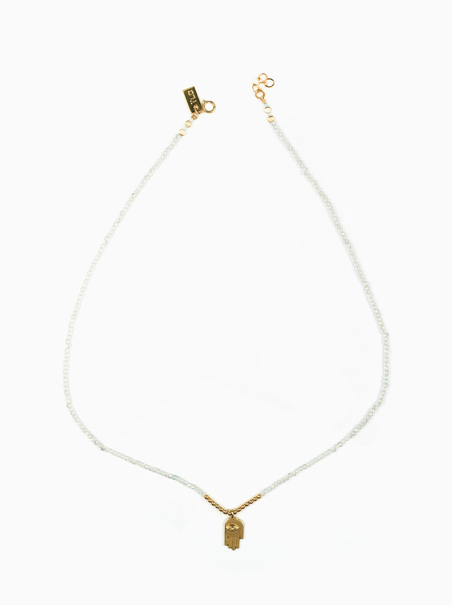 Drift Hand on White Topaz Necklace