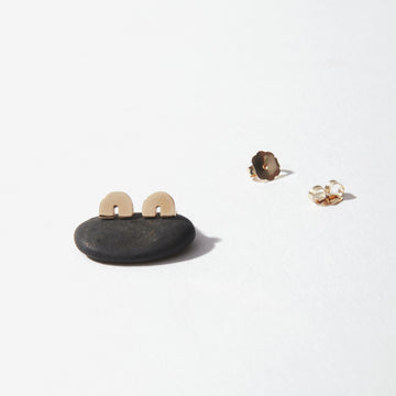 Dune 14k Tiny Arc Earrings