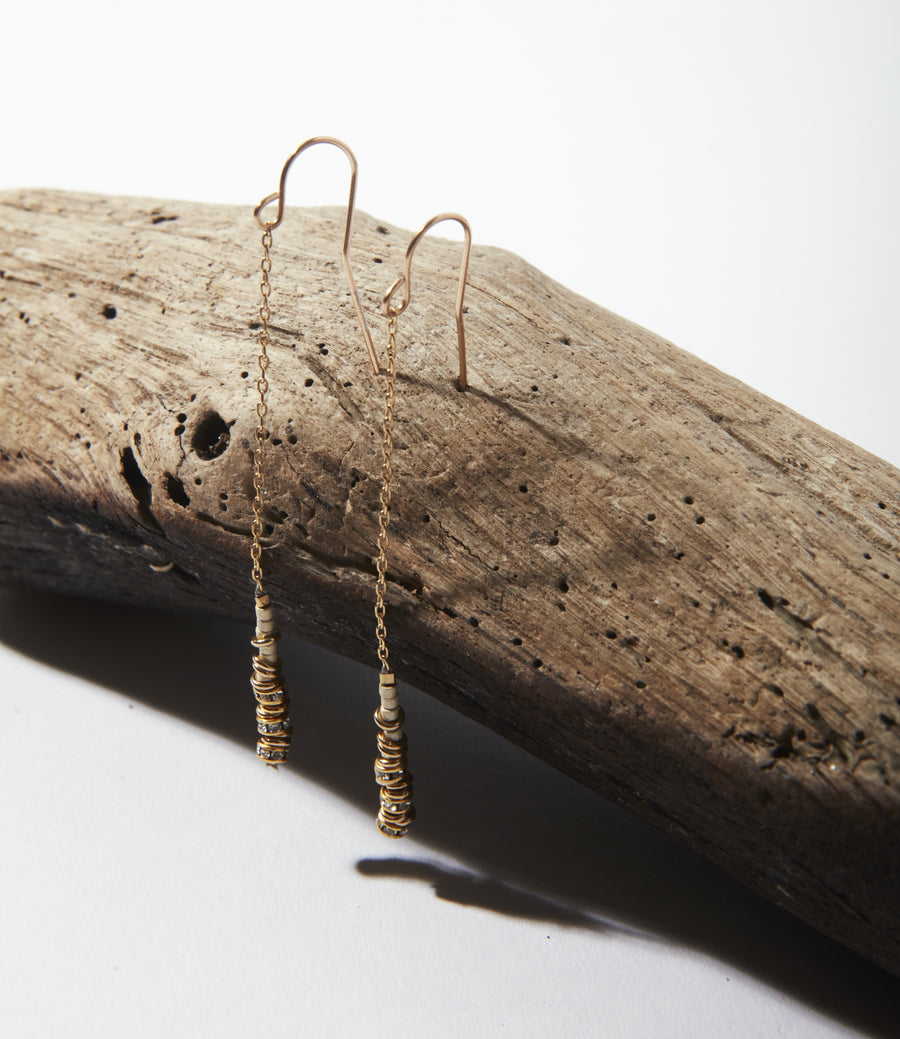 Dune Crystals Long Light Earrings