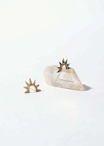Sister Sun 14k Plain Stud Earrings