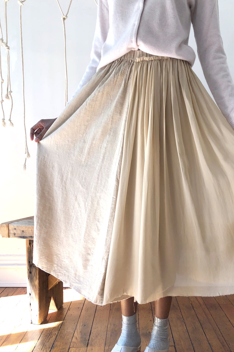 Elsa Estrugie Half & Half Skirt - Beige