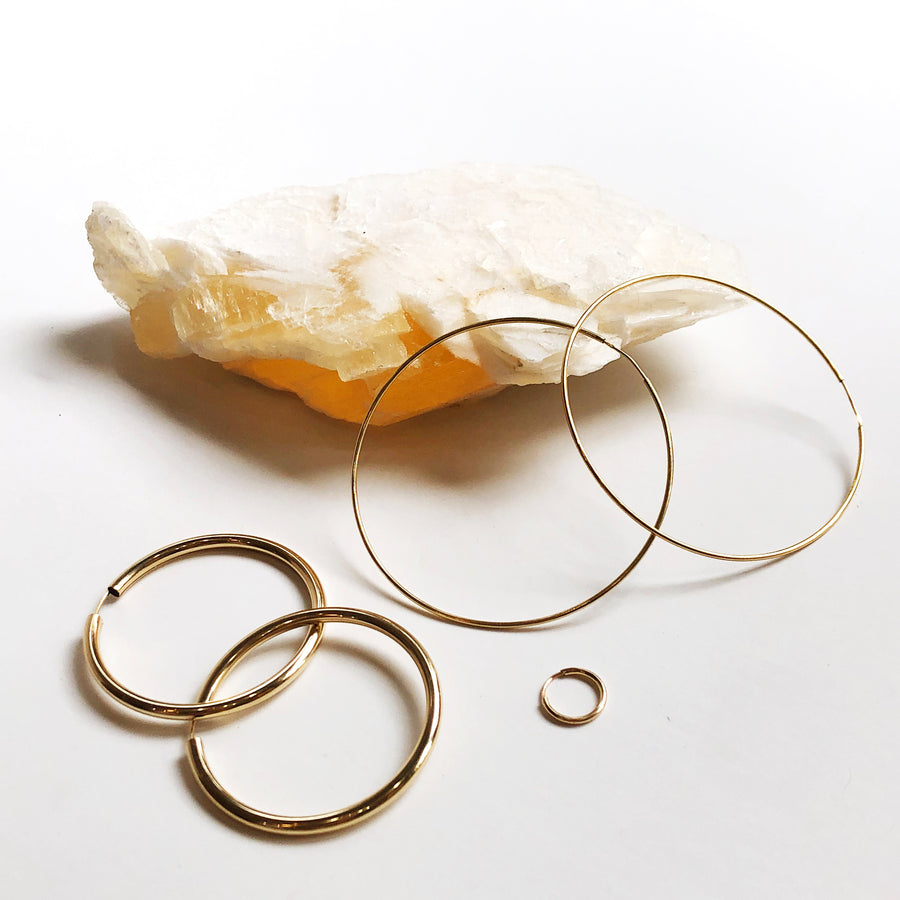 Thin 14k Hoops