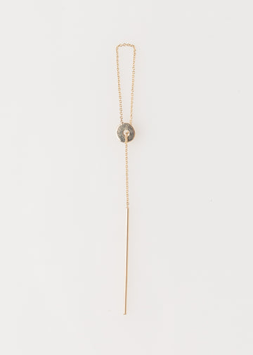 Eclipse Earring 14k Moon Thread Through Single