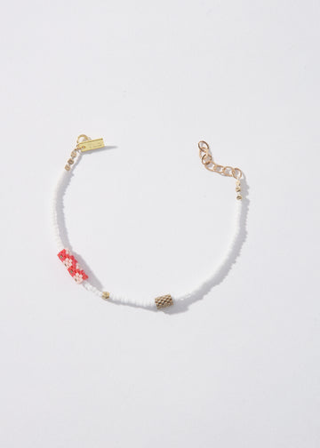 LaLoba Bracelet - White with Bead