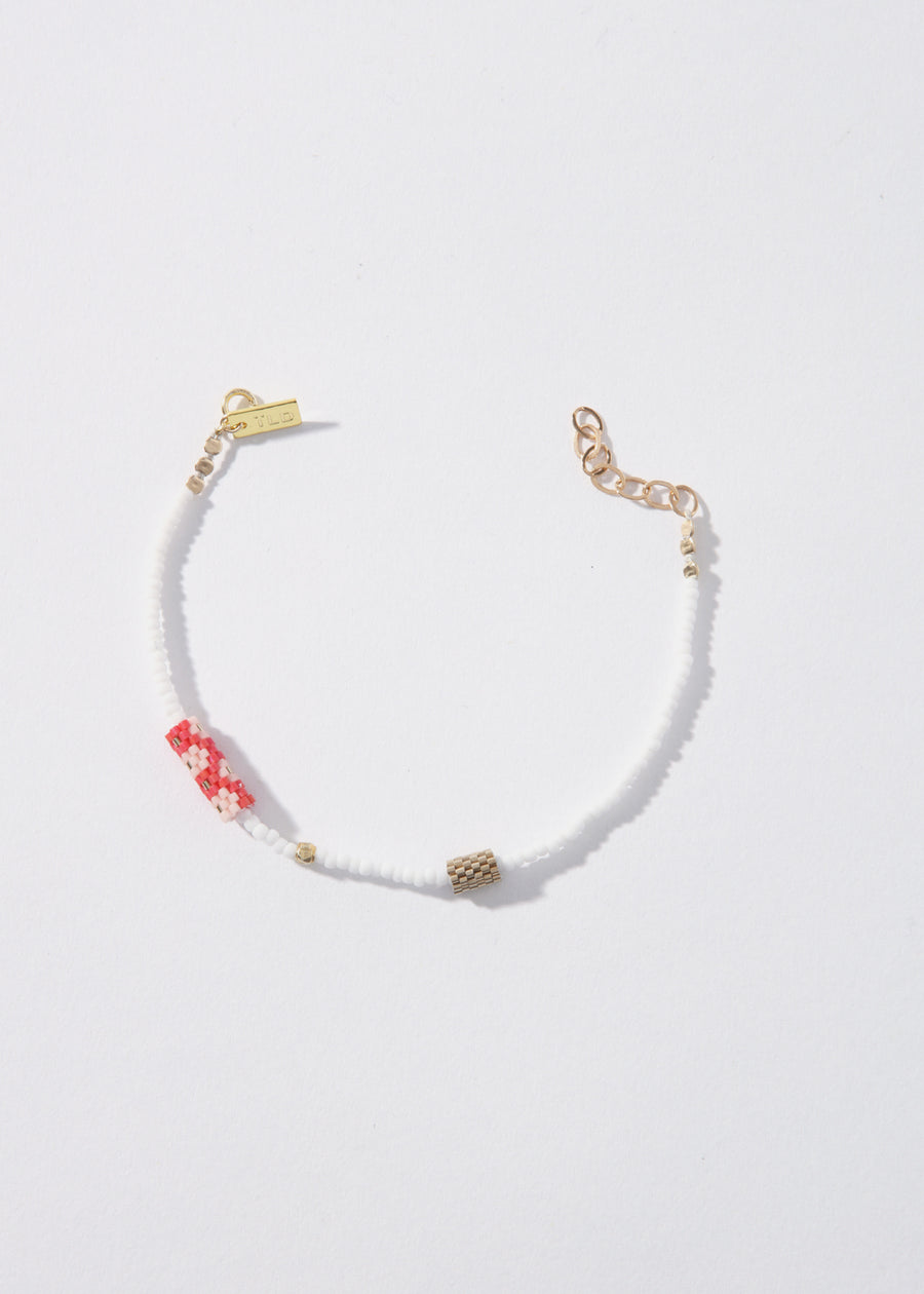 LaLoba Bracelet - White with Bead