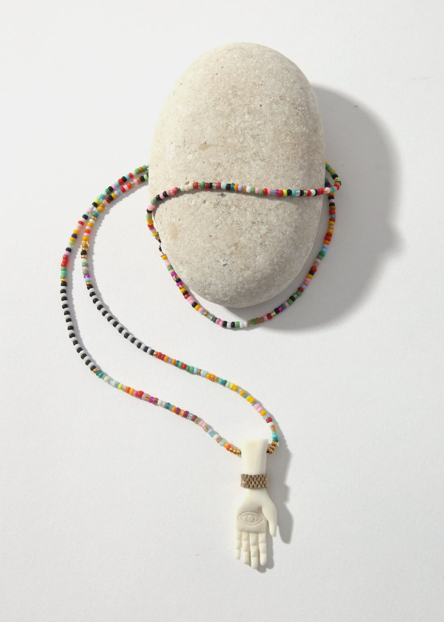 LaLoba Necklace - Giving Hand on Beads Long