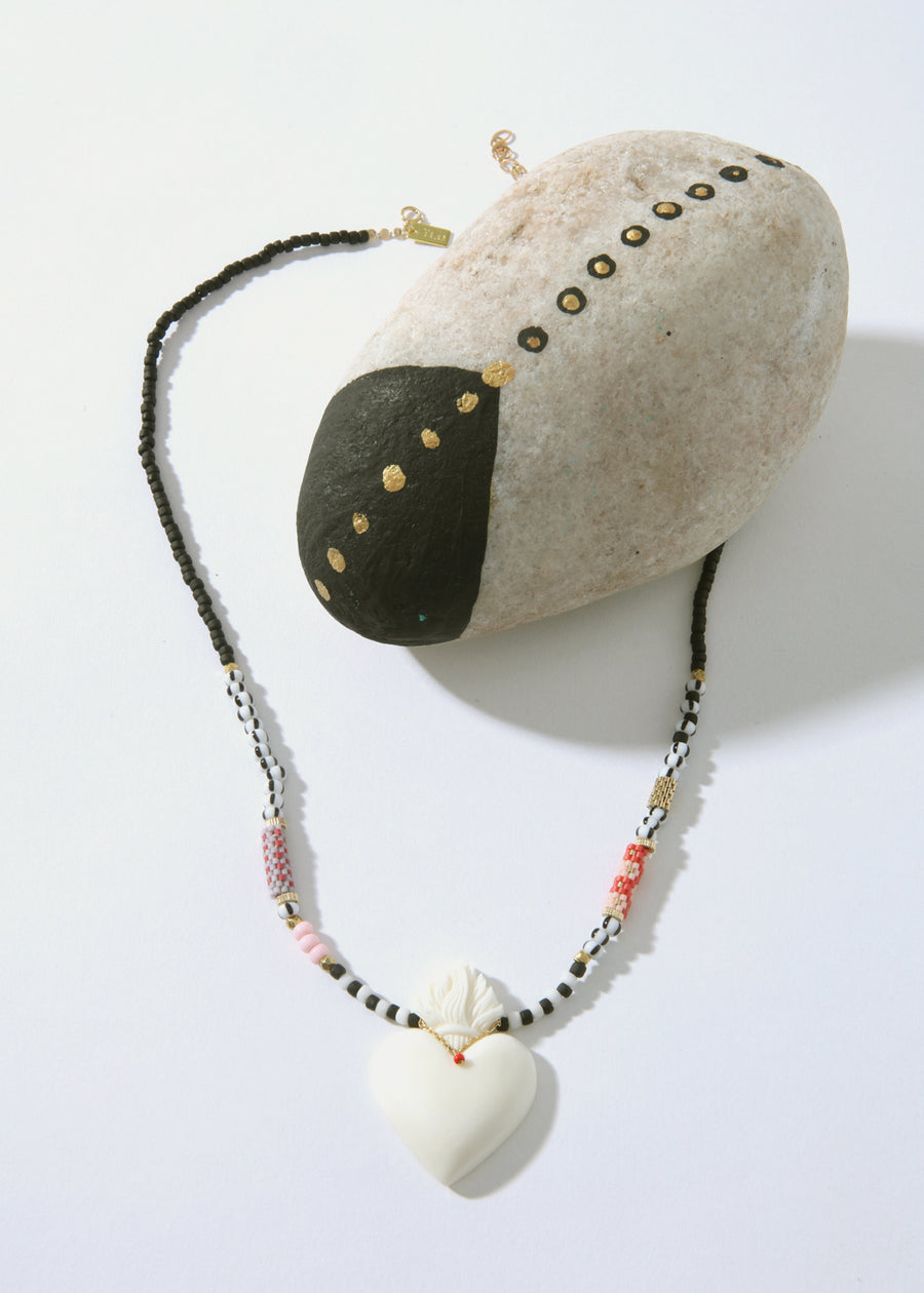 LaLoba Necklace - Heart on Beads