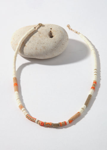LaLoba Necklace - Woven Beads Short Light