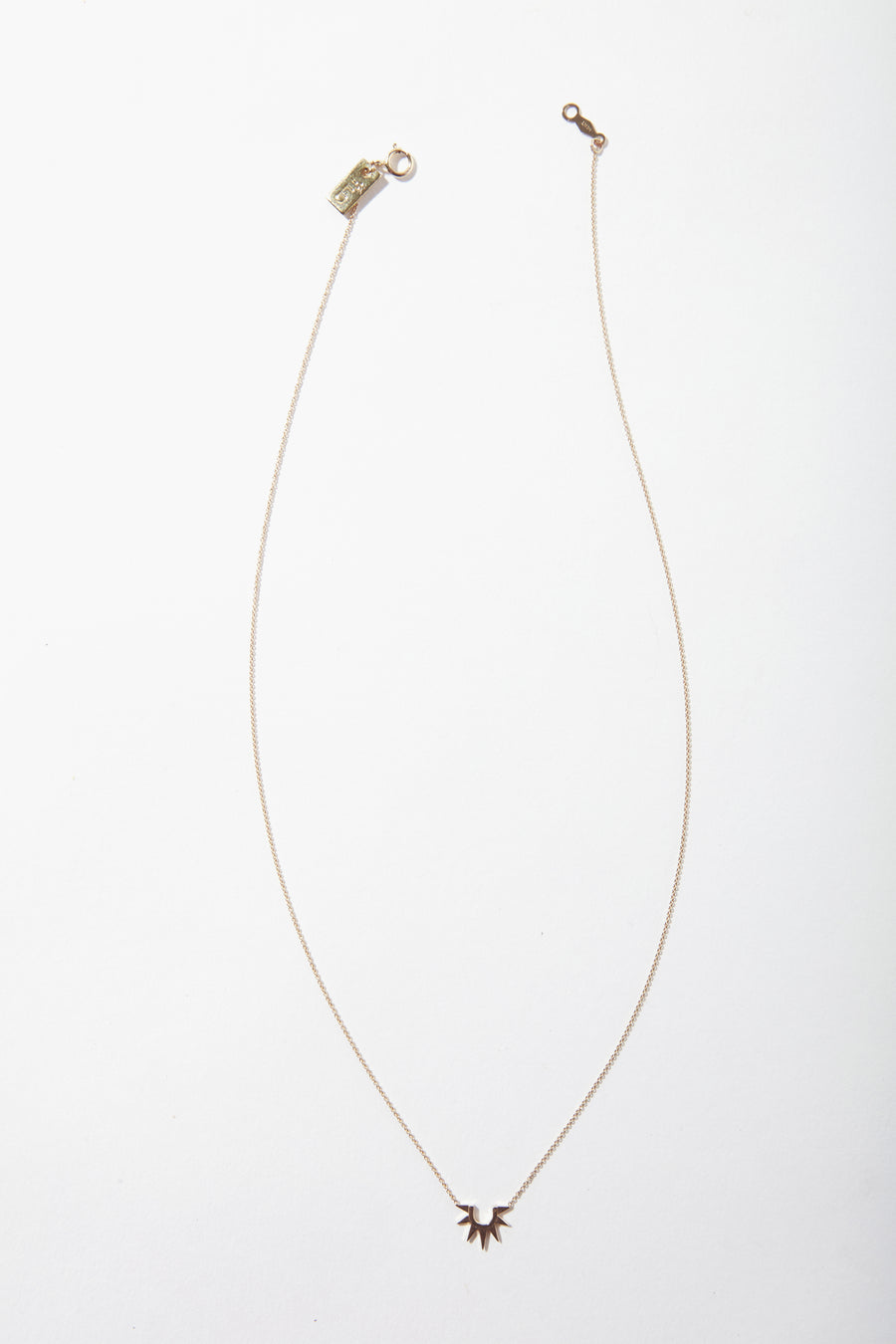 Sister Sun 14k Rays Plain Necklace